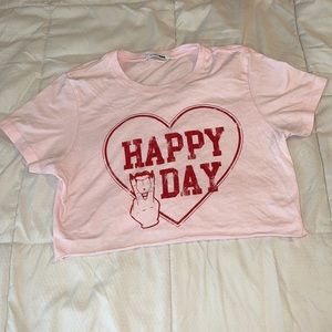 Happy V Day crop top